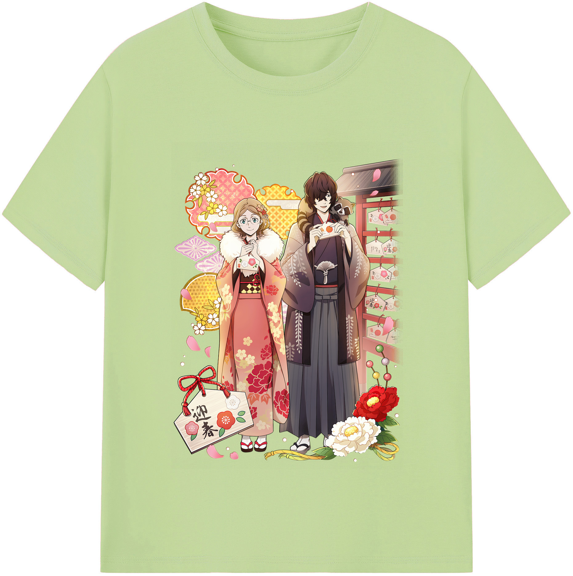 （画像用） 文豪ストレイドッグス Bungo Stray Dogs 綿100％半袖Tシャツ（フロントプリント）